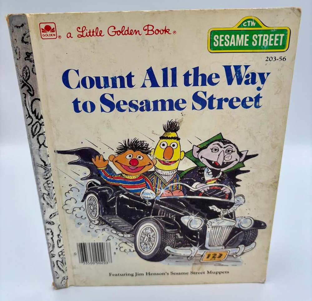 1985 Sesame Street Count All the Way to Sesame Street Little Golden Book Vintage